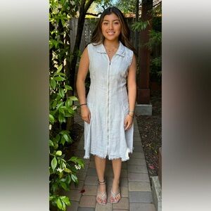INIZIO ‘Zippy’ Travel Friendly Linen Dress *Made In Italy*
